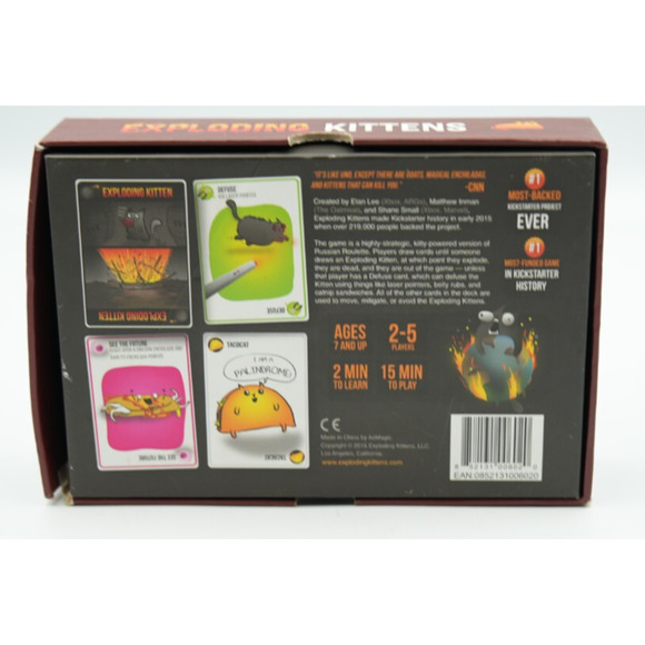 Exploding Kittens Card Game – Original Edition by Elan Lee, Used Complete - Picture 2 of 2